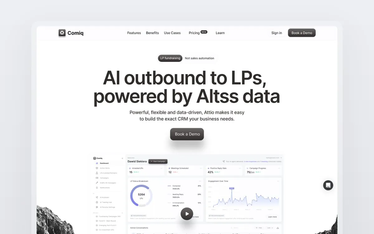 SaaS websites by DIXI: Comiq AI, +18% demo bookings