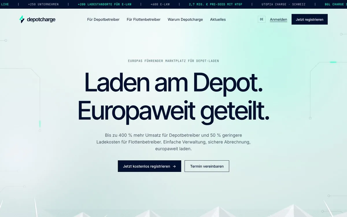 Depotcharge homepage design concept by DIXI