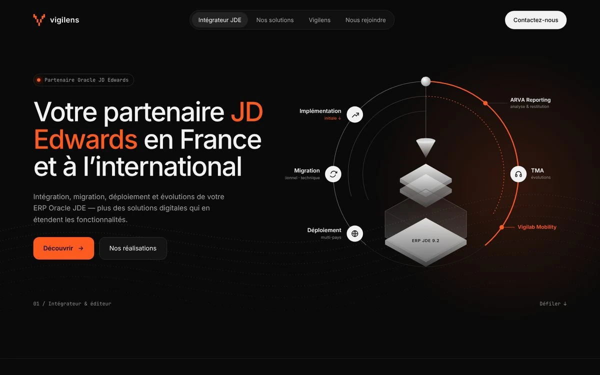 Vigilens homepage design concept by DIXI
