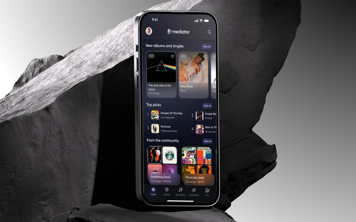 Mediator, DIXI's own music app for labels and artists