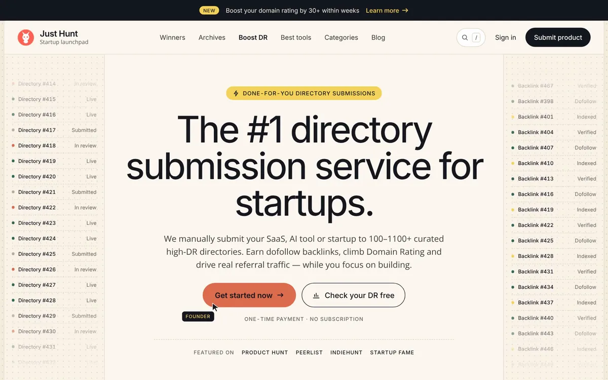 Just Hunt homepage design concept by DIXI