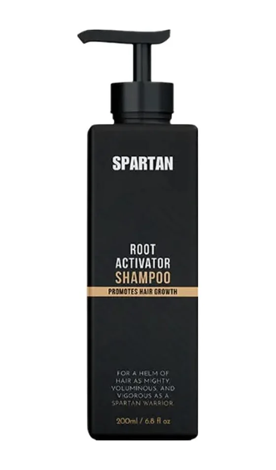 Spartan shampoo bottle before the relaunch