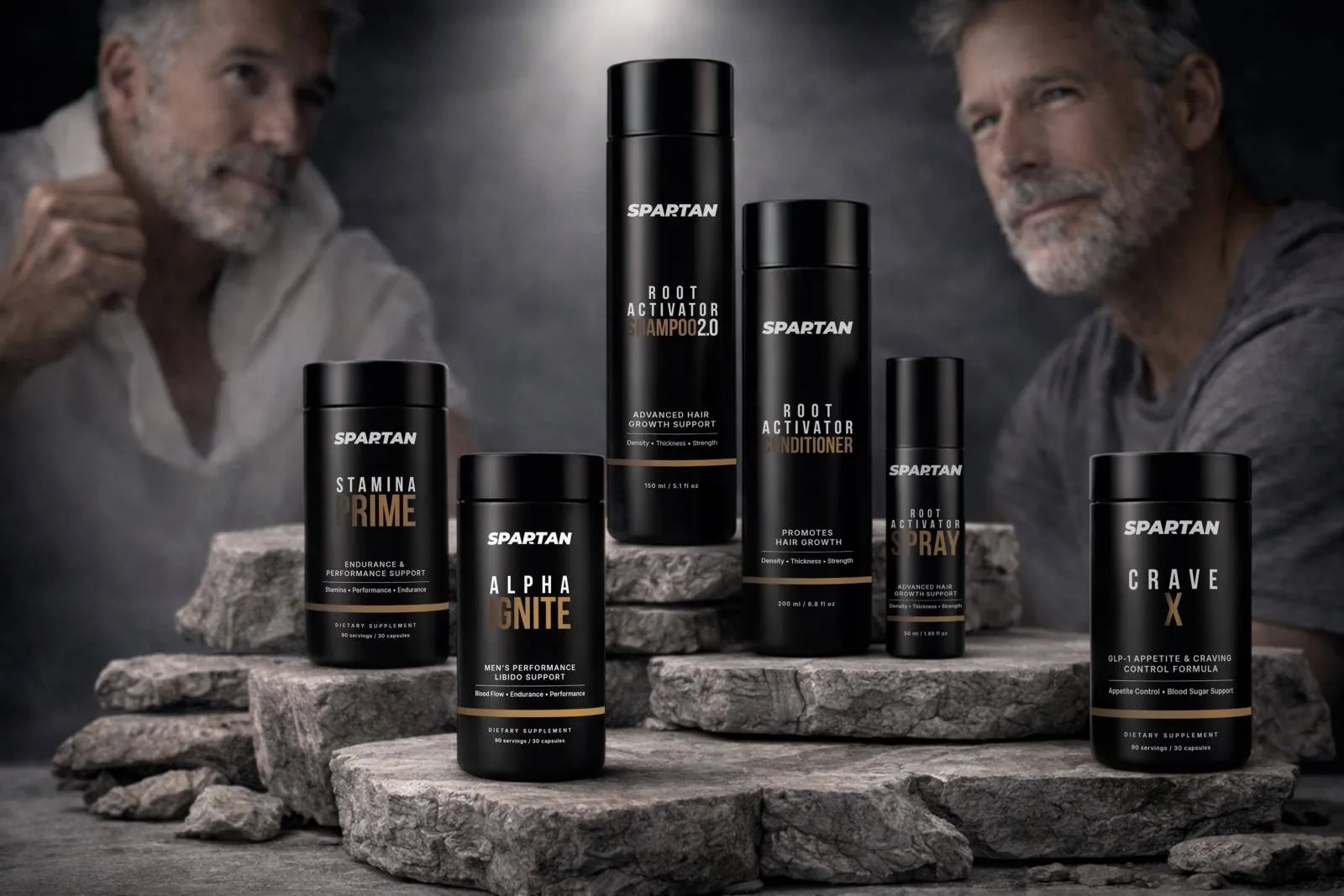 Spartan men's health brand: packaging and brand imagery by DIXI